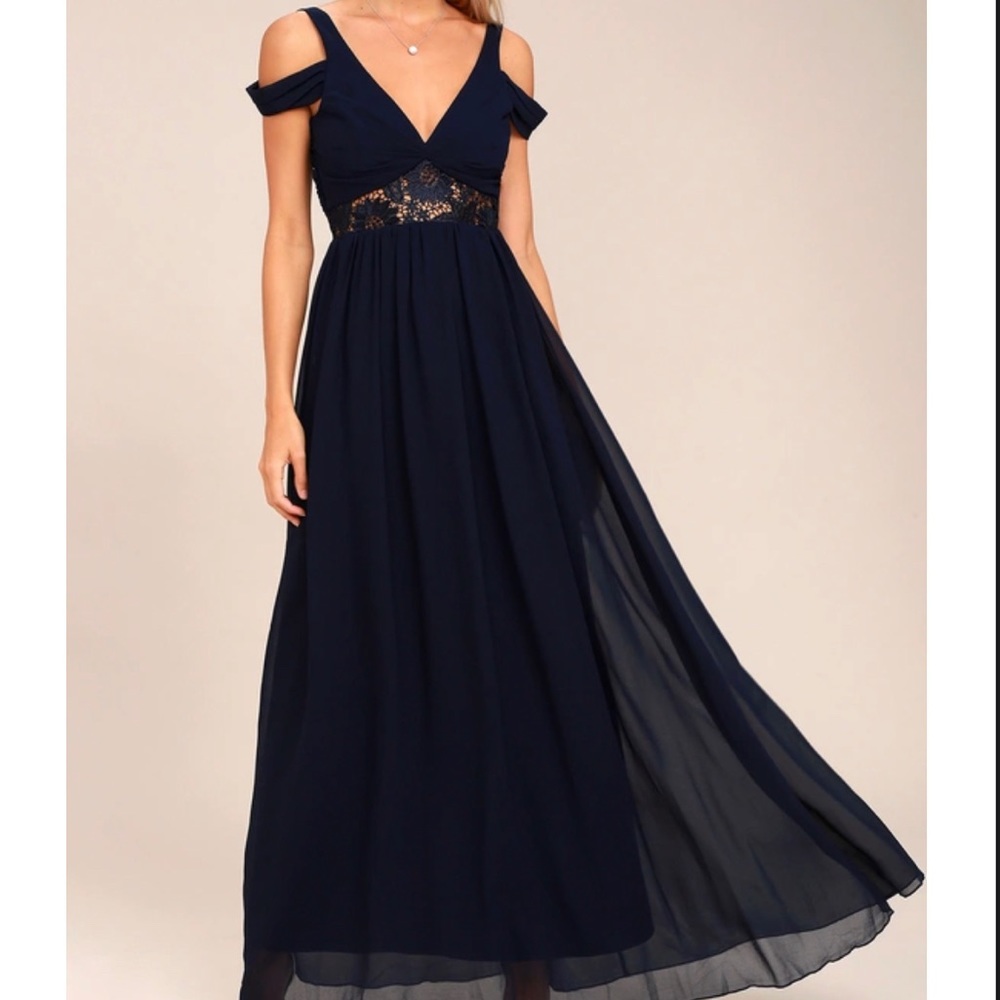 LuLus Navy Maxi Dress